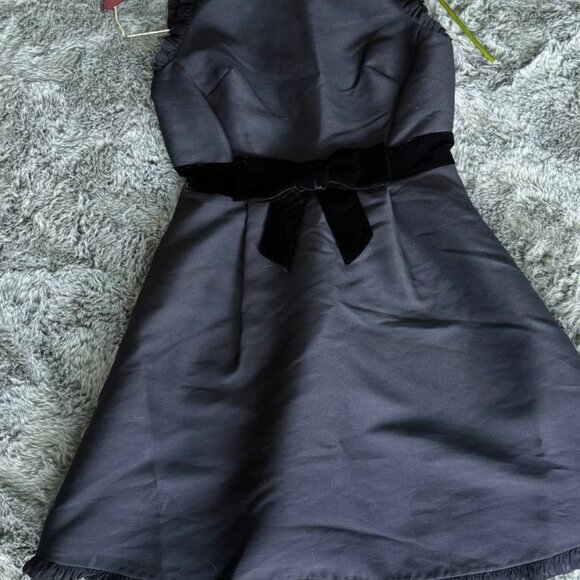 Kate Spade Black Velvet Bow Fit & Flare Dress NWT Size 8 - Picture 3 of 11
